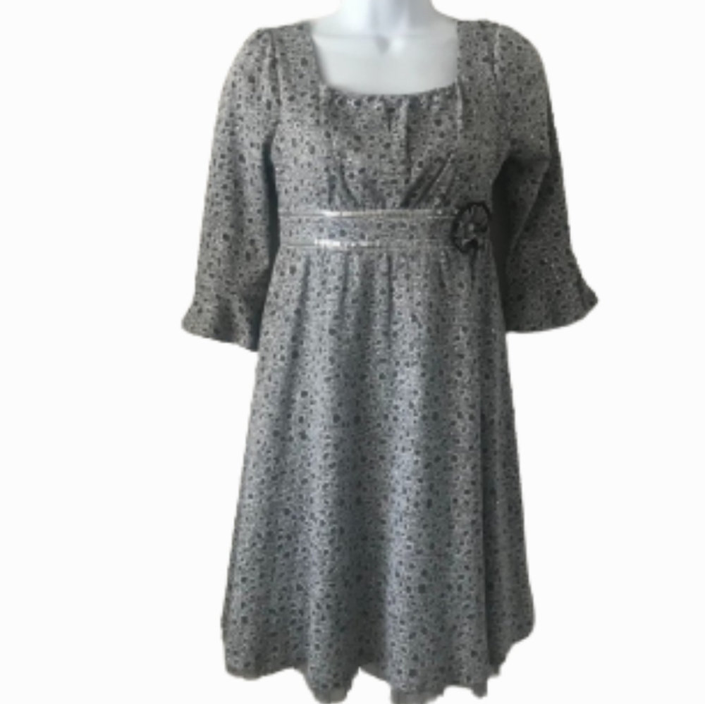 Emily West Beautiful Gray and SilverSparkle Dress